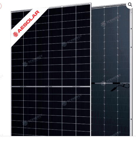 Tấm Pin Năng Lượng Mặt Trời AE Solar 630W 2 Mặt Kính